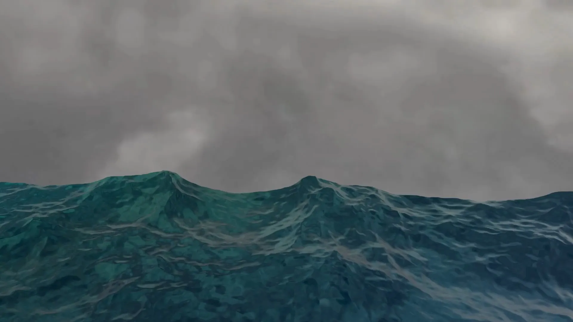 Realistic Dark Ocean Waves Animated Sea Surface 3D Model .c4d .max .obj .3ds .fbx .stl .blend 