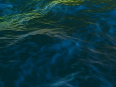 Deep Blue Ocean Water Surface Animated 3D Model
