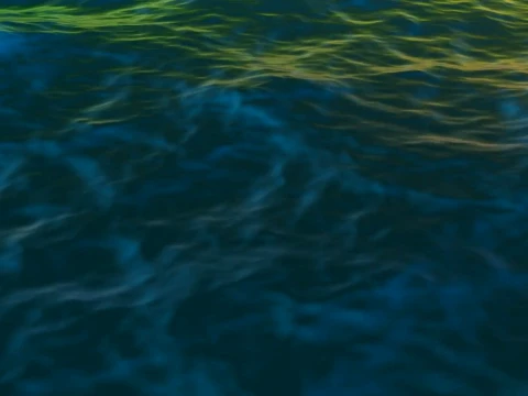 Deep Blue Ocean Water Surface Animated 3D Model