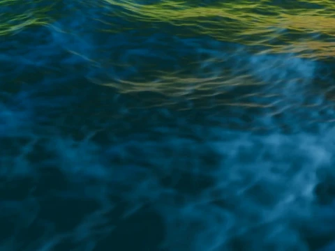 Deep Blue Ocean Water Surface Animated 3D Model