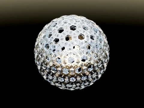 Futuristic Geometric Arc Ball Parametric Modelo 3D