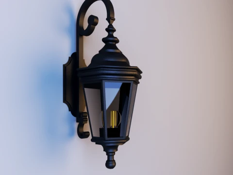 Classic Outdoor Wall Lantern 3D Model