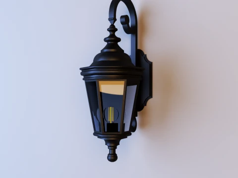 Classic Outdoor Wall Lantern 3D Model