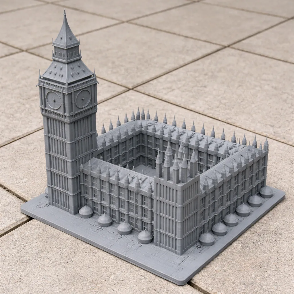 Palace of Westminster 3D Model .c4d .max .obj .3ds .fbx .stl .blend 