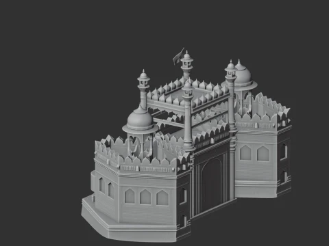 Forte Vermelho Modelo 3D