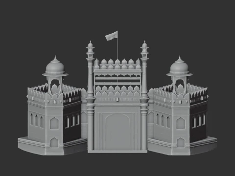 Forte Vermelho Modelo 3D