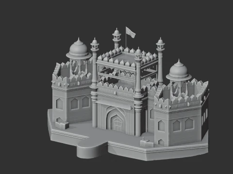 Forte Vermelho Modelo 3D