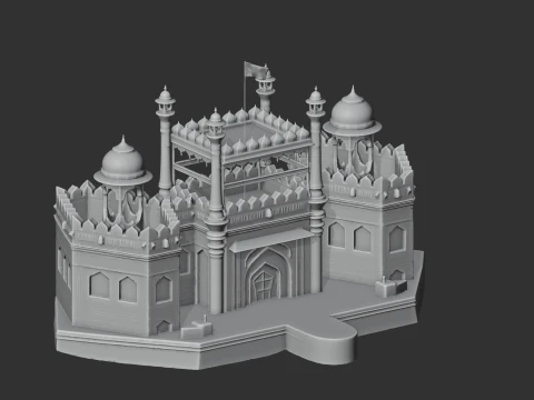 Forte Vermelho Modelo 3D