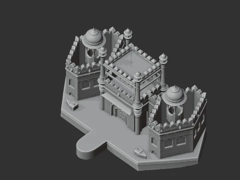 Forte Vermelho Modelo 3D