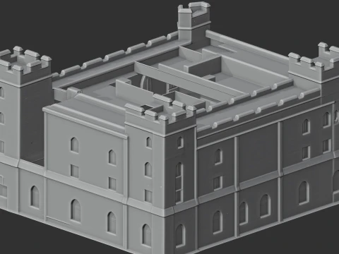 Acton Burnell castle 3D Model
