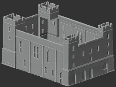 Acton Castle 3D Model