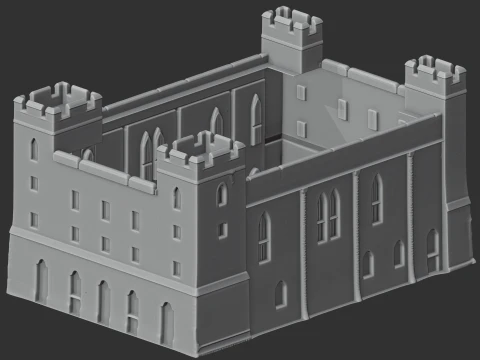 Acton Castle 3D Model
