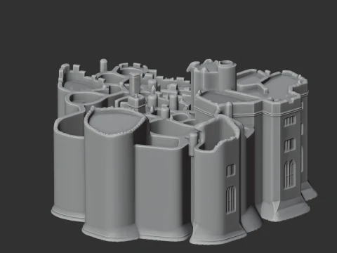 Alnwick Castle 3D Model