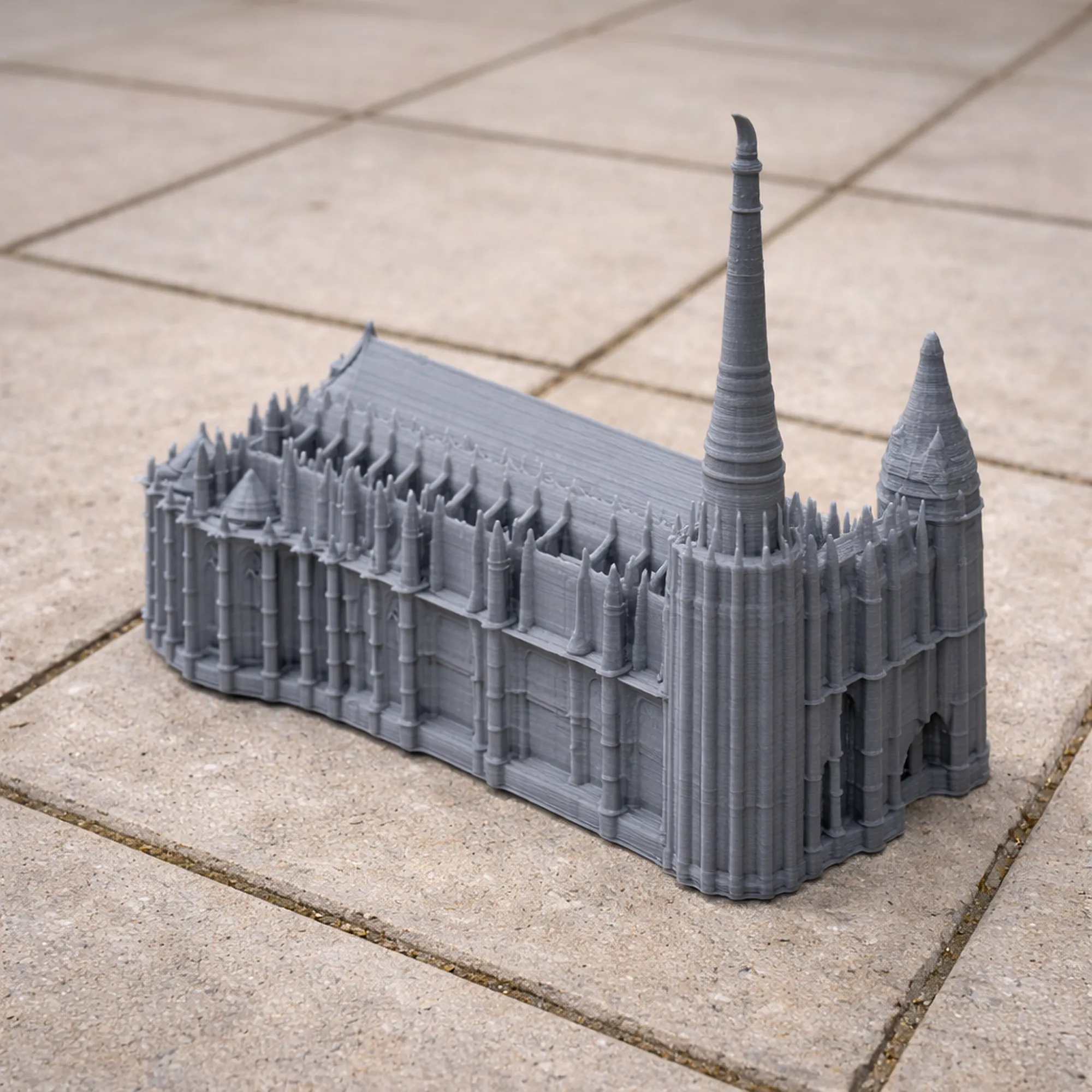 Amiens Cathedral 3D Model .c4d .max .obj .3ds .fbx .stl .blend 