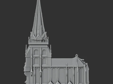 Autun Cathedral 3D Model