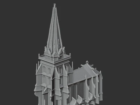 Autun Cathedral 3D Model