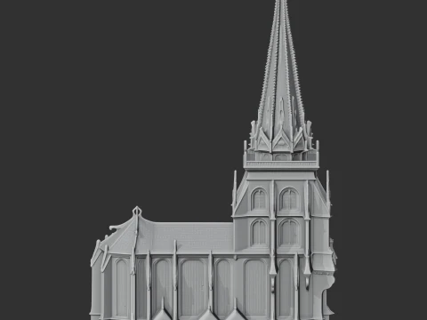 Autun Cathedral 3D Model