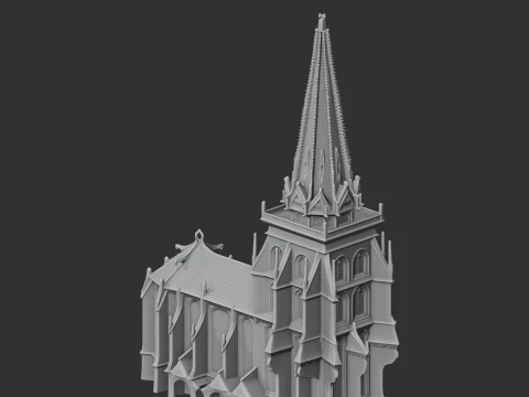 Autun Cathedral 3D Model