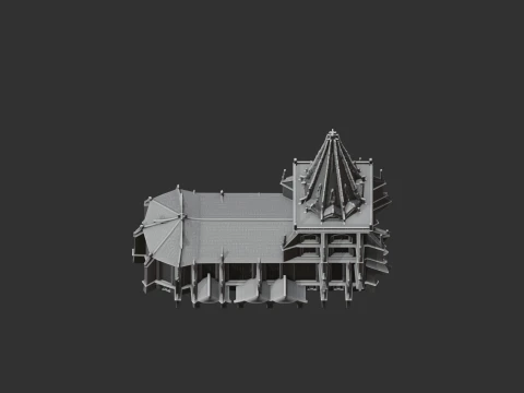 Autun Cathedral 3D Model
