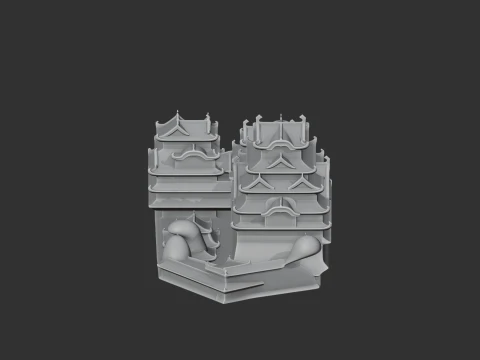 Azuchi Castle 3D Model