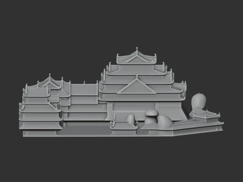 Azuchi Castle 3D Model