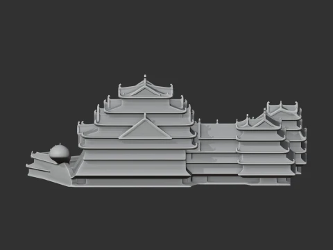 Azuchi Castle 3D Model