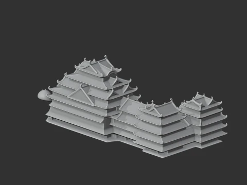 Azuchi Castle 3D Model