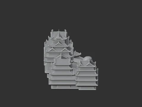 Azuchi Castle 3D Model