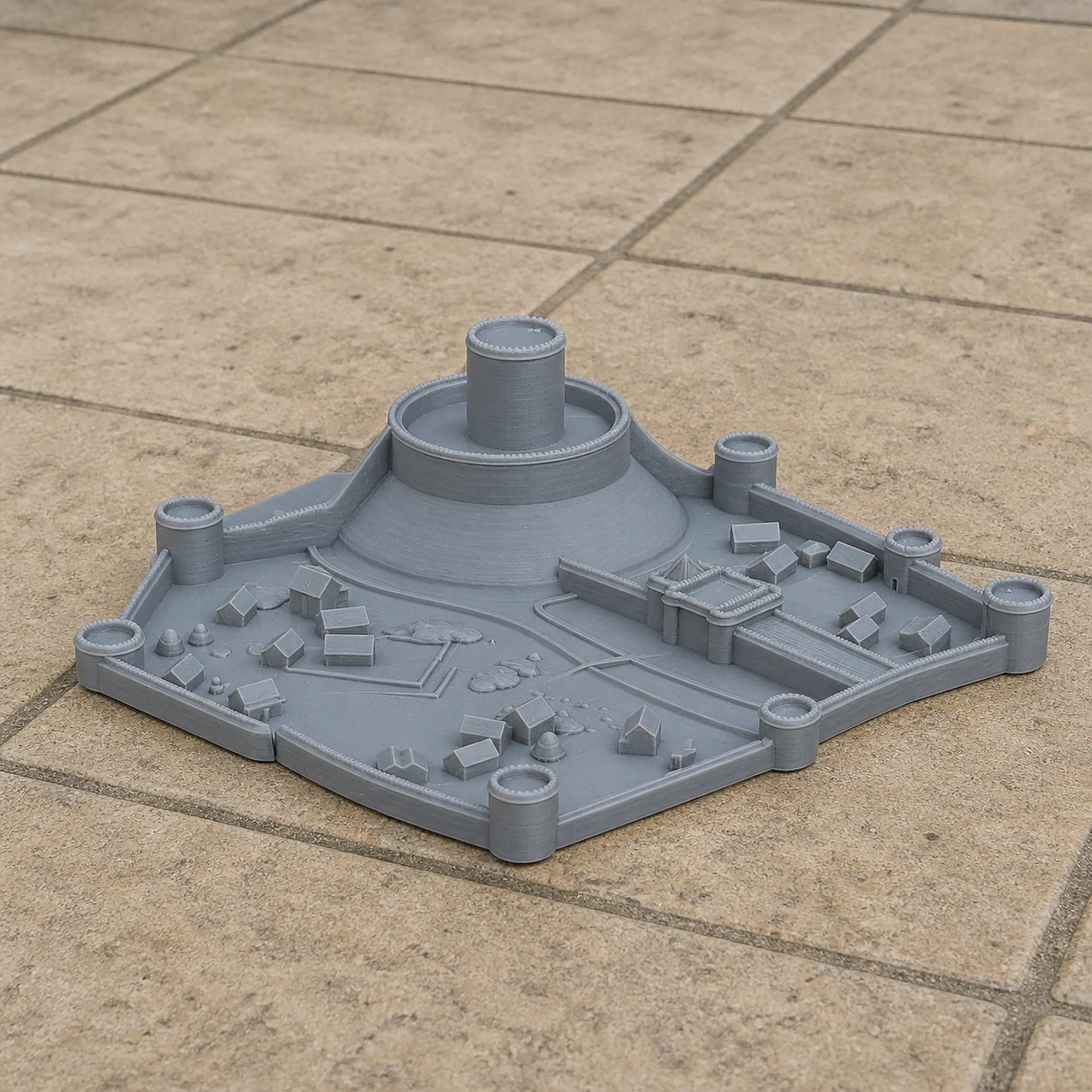 Bedford Castle 3D Model .c4d .max .obj .3ds .fbx .stl .blend