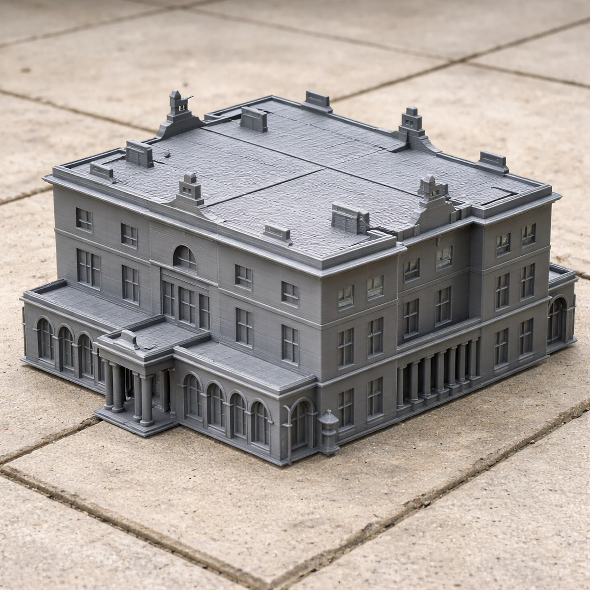 Corby Castle 3D Model .c4d .max .obj .3ds .fbx .stl .blend 