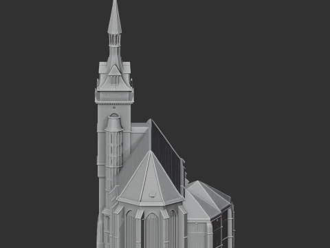 Evangelical-Lutheran Church in Wrttemberg 3D Model