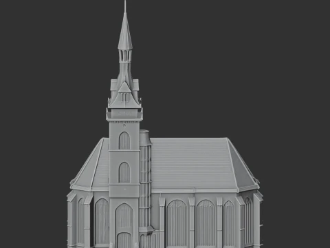 Evangelical-Lutheran Church in Wrttemberg 3D Model