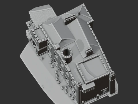 Ewyas Harold Castle 3D Model