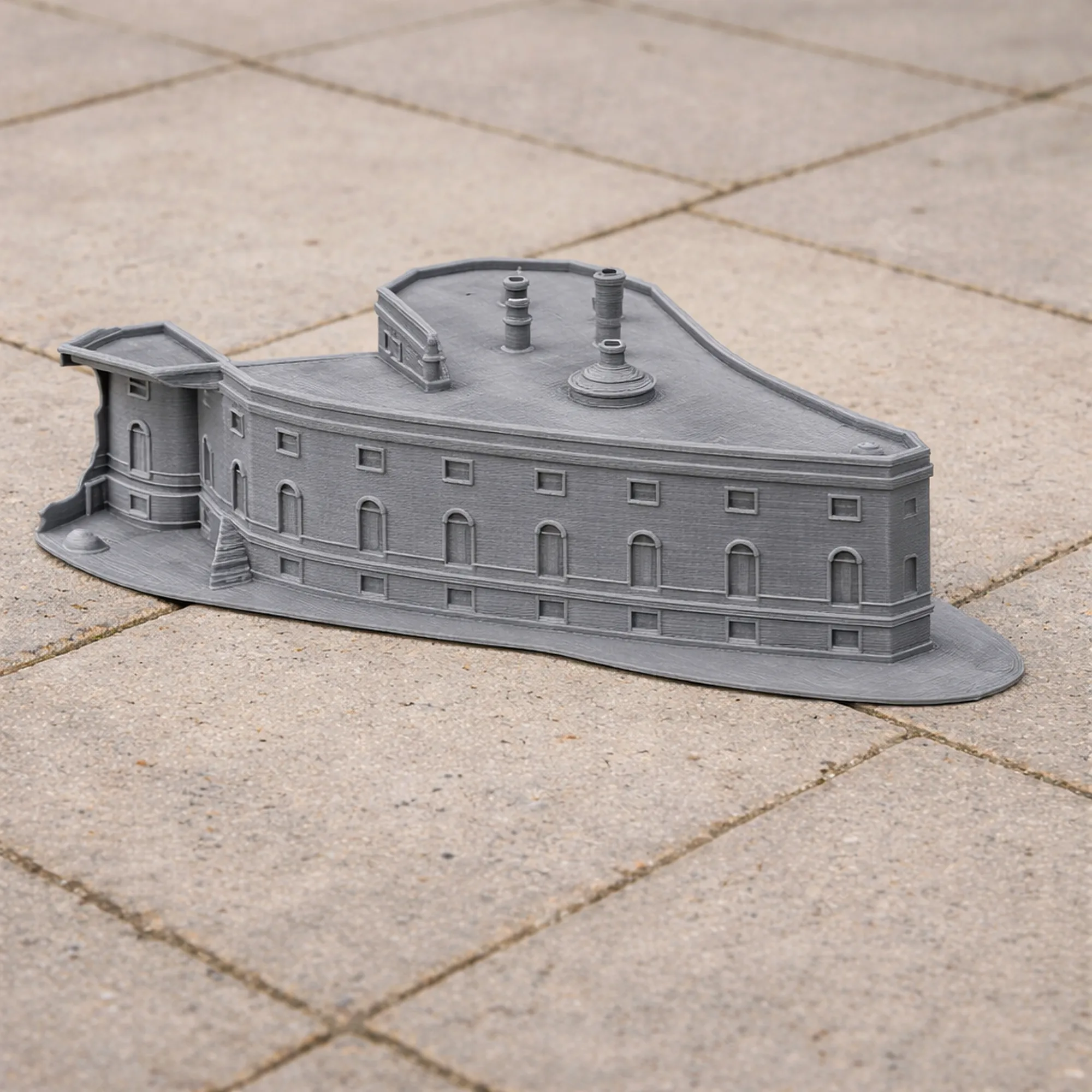 Gilling Castle 3D Model .c4d .max .obj .3ds .fbx .stl .blend 