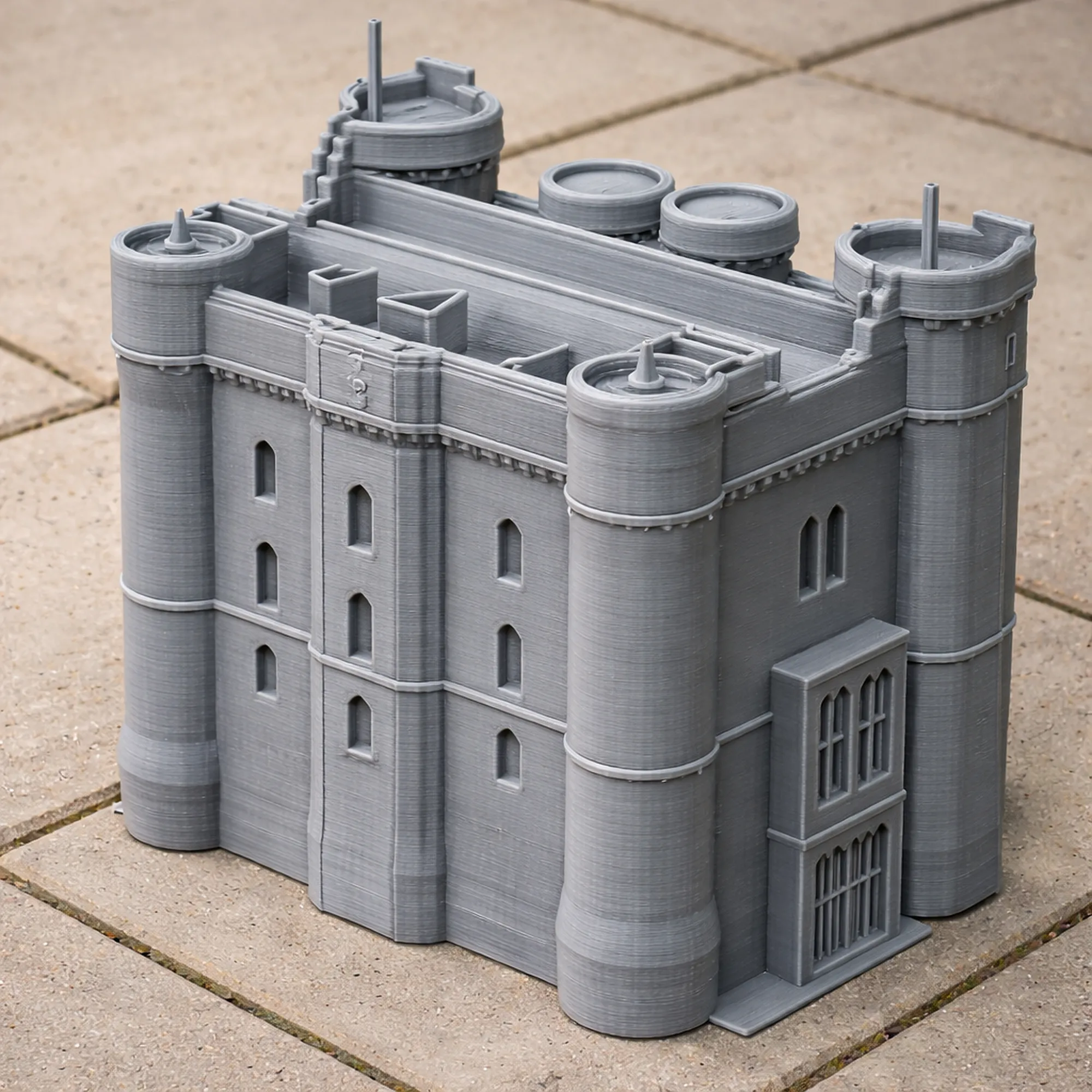 Helston Castle 3D Model .c4d .max .obj .3ds .fbx .stl .blend 