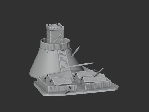 Motte-and-bailey 3D Model