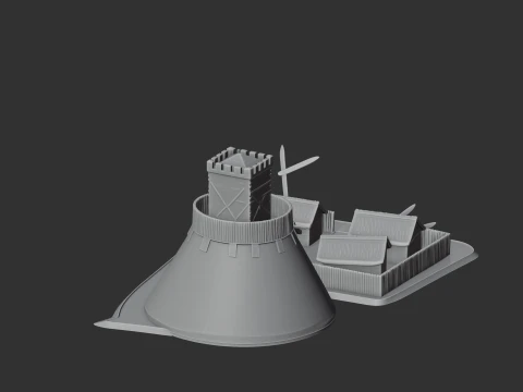Motte-and-bailey 3D Model