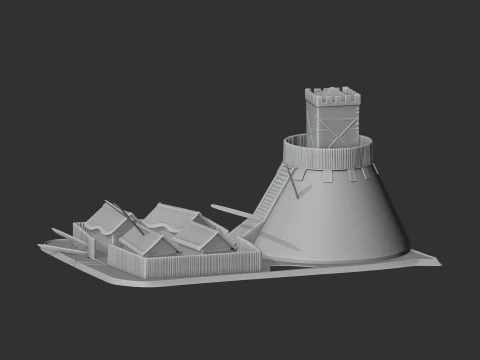 Motte-and-bailey 3D Model