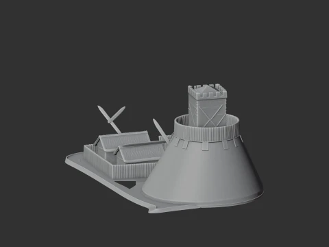 Motte-and-bailey 3D Model
