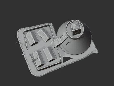 Motte-and-bailey 3D Model