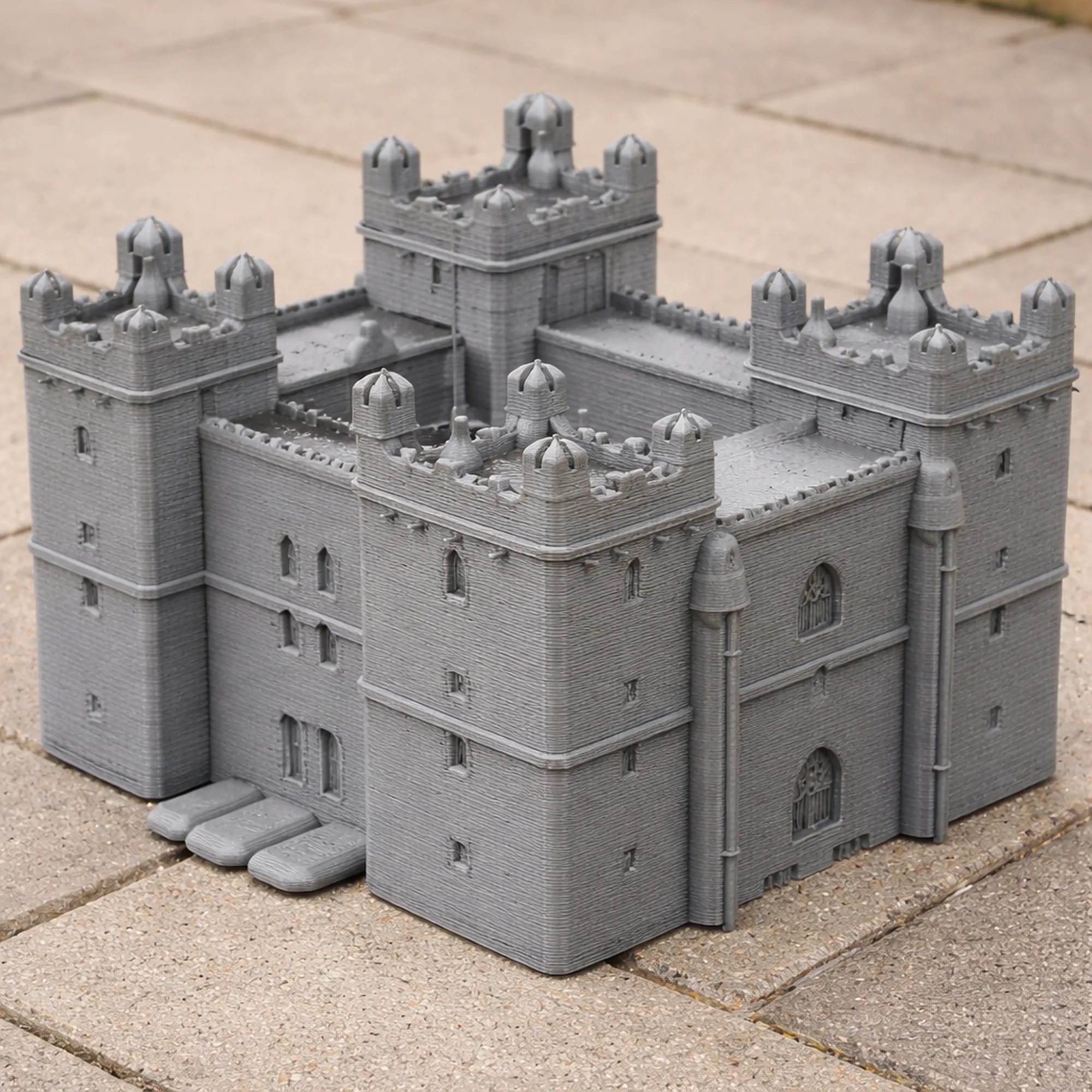 Langley Castle 3D Model .c4d .max .obj .3ds .fbx .stl .blend 