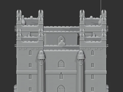 Langley Castle 3D Model