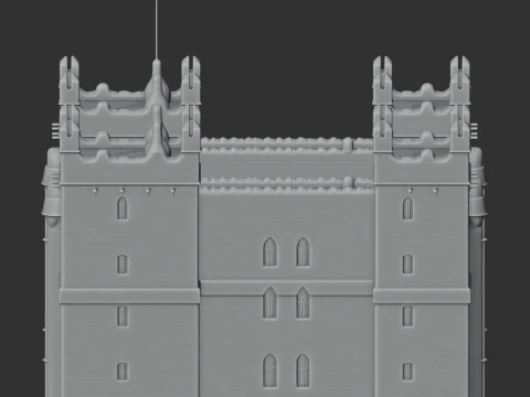 Langley Castle 3D Model