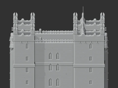 Langley Castle 3D Model