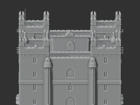 Langley Castle 3D Model