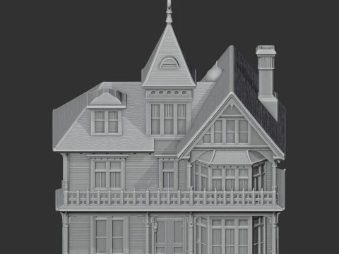 Queen Anne style architecture 3D Model