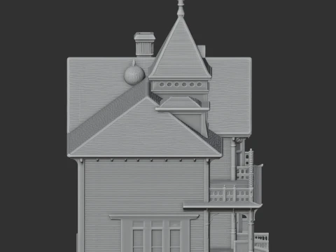 Queen Anne style architecture 3D Model