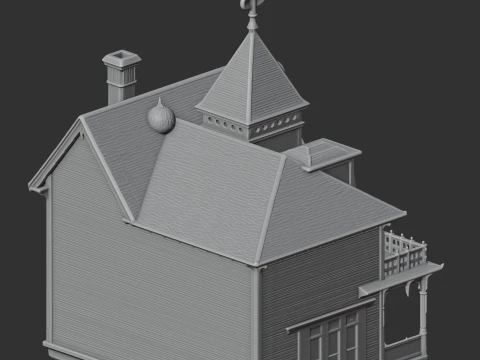 Queen Anne style architecture 3D Model