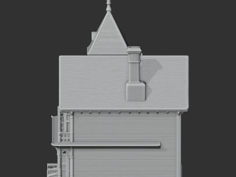 Queen Anne style architecture 3D Model