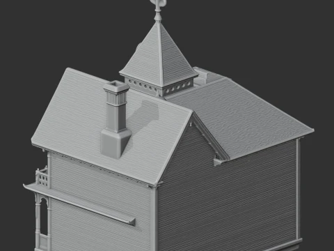 Queen Anne style architecture 3D Model